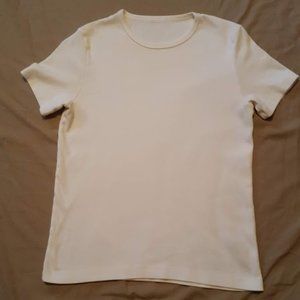 White Short Sleeve Tee, Size Small